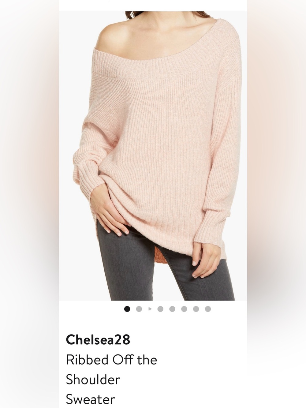 Chelsea28 Ribbed Off the Shoulder Sweater - Picture 3 of 3